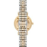 Buy Shop Emporio Armani Gianni T Bar Analog White Dial Two Tone Steel Strap Watch For Women - AR2076 USA Online
