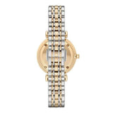 Buy Shop Emporio Armani Gianni T Bar Analog White Dial Two Tone Steel Strap Watch For Women - AR2076 USA Online