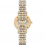 Buy Shop Emporio Armani Gianni T Bar Analog White Dial Two Tone Steel Strap Watch For Women - AR2076 USA Online
