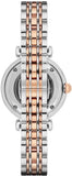 Buy Shop Emporio Armani Gianni T Bar Analog White Dial Two Tone Steel Strap Watch For Women - AR2076 USA Online