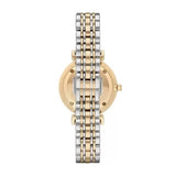 Buy Shop Emporio Armani Gianni T Bar Analog White Dial Two Tone Steel Strap Watch For Women - AR2076 USA Online