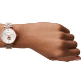 Buy Shop Emporio Armani Gianni T-Bar Analog White Dial Two Tone Steel Strap Watch For Women - AR60019 USA Online