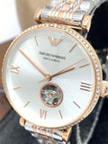 Buy Shop Emporio Armani Gianni T-Bar Analog White Dial Two Tone Steel Strap Watch For Women - AR60019 USA Online
