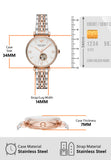 Buy Shop Emporio Armani Gianni T-Bar Analog White Dial Two Tone Steel Strap Watch For Women - AR60019 USA Online