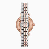 Buy Shop Emporio Armani Gianni T-Bar Analog White Dial Two Tone Steel Strap Watch For Women - AR60019 USA Online