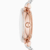 Buy Shop Emporio Armani Gianni T-Bar Analog White Dial Two Tone Steel Strap Watch For Women - AR60019 USA Online