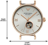 Buy Shop Emporio Armani Gianni T-Bar Analog White Dial Two Tone Steel Strap Watch For Women - AR60019 USA Online