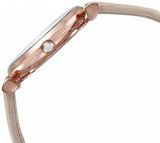 Buy Shop Emporio Armani Gianni T Bar Gunmetal Dial Beige Leather Strap Watch For Women - AR1681 USA Online
