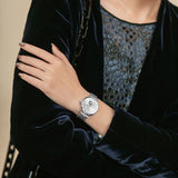 Buy Shop Emporio Armani Gianni T-Bar Automatic Silver Dial Silver Steel Strap Watch For Women - AR60022 USA Online