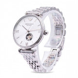 Buy Shop Emporio Armani Gianni T-Bar Automatic Silver Dial Silver Steel Strap Watch For Women - AR60022 USA Online