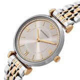 Buy Shop Emporio Armani Gianni T-Bar Beige Dial Two Tone Steel Strap Watch for Women - AR11702 USA Online