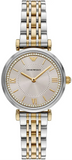 Buy Shop Emporio Armani Gianni T-Bar Beige Dial Two Tone Steel Strap Watch for Women - AR11702 USA Online