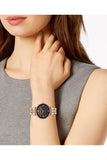 Buy Shop Emporio Armani Gianni T-Bar Black Dial Rose Gold Strap Watch For Women - AR11145 USA Online