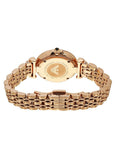 Buy Shop Emporio Armani Gianni T-Bar Black Dial Rose Gold Strap Watch For Women - AR11145 USA Online