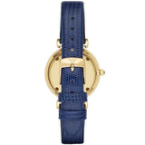 Buy Shop Emporio Armani Gianni T Bar Blue Dial Blue Leather Strap Watch For Women - AR1875 USA Online