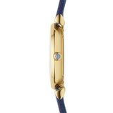 Buy Shop Emporio Armani Gianni T Bar Blue Dial Blue Leather Strap Watch For Women - AR1875 USA Online