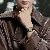 Buy Shop Emporio Armani Gianni T-Bar Brown Dial Brown Leather Strap Watch for Women - AR11705 USA Online