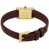Buy Shop Emporio Armani Gianni T-Bar Brown Dial Brown Leather Strap Watch for Women - AR11705 USA Online