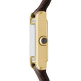Buy Shop Emporio Armani Gianni T-Bar Brown Dial Brown Leather Strap Watch for Women - AR11705 USA Online