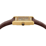 Buy Shop Emporio Armani Gianni T-Bar Brown Dial Brown Leather Strap Watch for Women - AR11705 USA Online