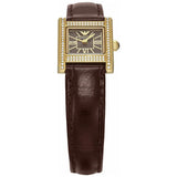 Buy Shop Emporio Armani Gianni T-Bar Brown Dial Brown Leather Strap Watch for Women - AR11705 USA Online