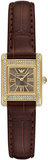 Buy Shop Emporio Armani Gianni T-Bar Brown Dial Brown Leather Strap Watch for Women - AR11705 USA Online