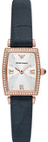 Buy Shop Emporio Armani Gianni T Bar Crystals Silver Dial Blue Leather Strap Watch For Women - AR11469 USA Online