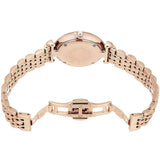 Buy Shop Emporio Armani Gianni T-Bar Crystals Silver Dial Rose Gold Steel Strap Watch For Women - AR11446 USA Online