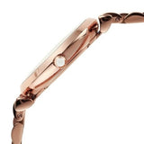 Buy Shop Emporio Armani Gianni T-Bar Crystals Silver Dial Rose Gold Steel Strap Watch For Women - AR11446 USA Online