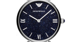 Buy Shop Emporio Armani Gianni T Bar Dark Blue Dial Silver Stainless Steel Watch For Women - AR11091 USA Online
