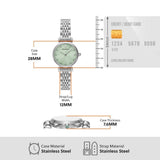 Buy Shop Emporio Armani Gianni T Bar Green Dial Silver Steel Strap Watch for Women - AR11667 USA Online