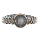 Buy Shop Emporio Armani Gianni T Bar Grey Dial Two Tone Stainless Steel Watch For Women - AR1725 USA Online