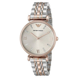 Buy Shop Emporio Armani Gianni T Bar Grey Dial Two Tone Steel Strap Watch For Women - AR1840 USA Online