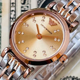 Buy Shop Emporio Armani Gianni T Bar Grey Dial Two Tone Steel Strap Watch For Women - AR1841 USA Online