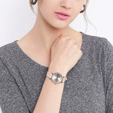 Buy Shop Emporio Armani Gianni T Bar Gunmetal Dial Beige Leather Strap Watch For Women - AR1681 USA Online