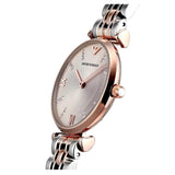 Buy Shop Emporio Armani Gianni T Bar Grey Dial Two Tone Steel Strap Watch For Women - AR1840 USA Online