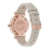 Buy Shop Emporio Armani Gianni T Bar Light Brown Dial White Leather Strap Watch For Women - AR1769 USA Online