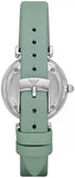 Buy Shop Emporio Armani Gianni T Bar Mother Of Pearl Blue Dial Blue Leather Strap Watch For Women - AR1959 USA Online