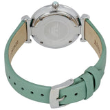 Buy Shop Emporio Armani Gianni T Bar Mother Of Pearl Blue Dial Blue Leather Strap Watch For Women - AR1959 USA Online