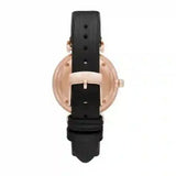 Buy Shop Emporio Armani Gianni T-Bar Mother of Pearl Dial Black Leather Strap Watch For Women - AR11295 USA Online