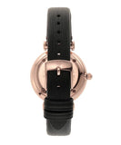 Buy Shop Emporio Armani Gianni T-Bar Mother of Pearl Dial Black Leather Strap Watch For Women - AR11295 USA Online