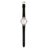 Buy Shop Emporio Armani Gianni T-Bar Mother of Pearl Dial Black Leather Strap Watch For Women - AR11295 USA Online