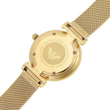 Buy Shop Emporio Armani Gianni T Bar Mother of Pearl Dial Gold Mesh Bracelet Watch For Women - AR11321 USA Online