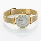 Buy Shop Emporio Armani Gianni T Bar Mother of Pearl Dial Gold Mesh Bracelet Watch For Women - AR11321 USA Online