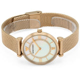 Buy Shop Emporio Armani Gianni T Bar Mother of Pearl Dial Gold Mesh Bracelet Watch For Women - AR11321 USA Online