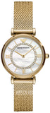 Buy Shop Emporio Armani Gianni T Bar Mother of Pearl Dial Gold Mesh Bracelet Watch For Women - AR11321 USA Online