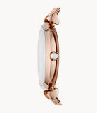 Buy Shop Emporio Armani Gianni T Bar Mother of Pearl Dial Rose Gold Mesh Bracelet Watch For Women - AR11320 USA Online