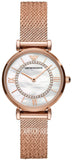 Buy Shop Emporio Armani Gianni T Bar Mother of Pearl Dial Rose Gold Mesh Bracelet Watch For Women - AR11320 USA Online