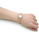 Buy Shop Emporio Armani Gianni T-Bar Mother of Pearl Dial Rose Gold Steel Strap Watch For Women - AR11203 USA Online