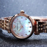 Buy Shop Emporio Armani Gianni T-Bar Mother of Pearl Dial Rose Gold Steel Strap Watch For Women - AR11203 USA Online